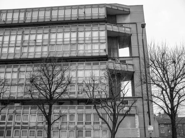 Black and white Robin Hood Gardens London — Stock Photo, Image