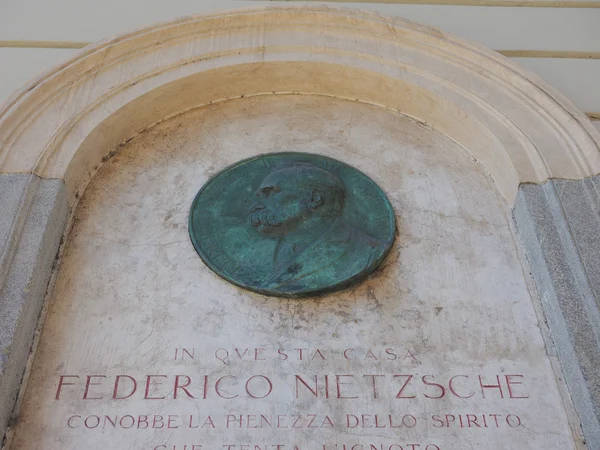 Placa conmemorativa de Nietzsche en Turín —  Fotos de Stock