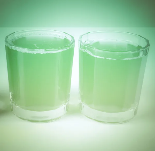 Retro look Green apple juice — Stock Photo, Image