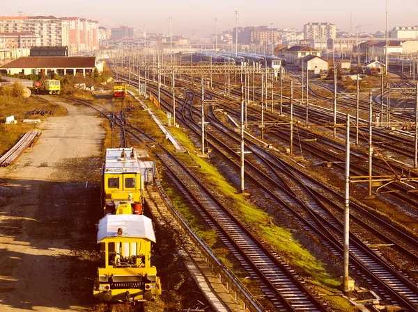 Retro vzhled železnice — Stock fotografie