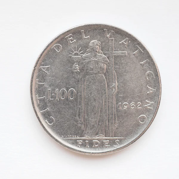 Moneda de lira vaticana — Foto de Stock
