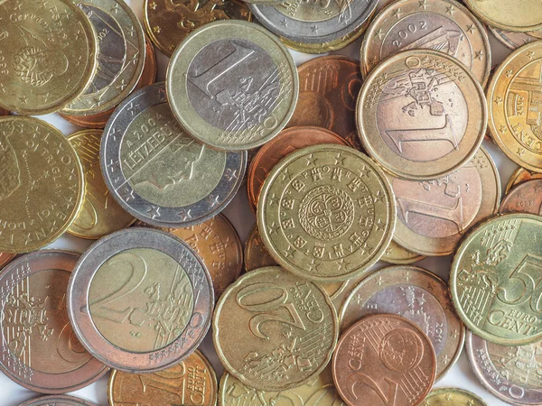 Monedas en euros —  Fotos de Stock