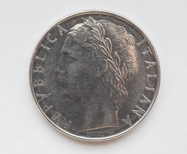 Italská lira mince — Stock fotografie