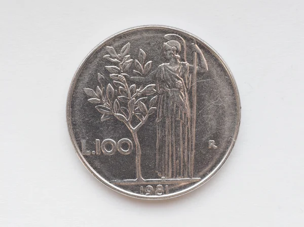 Italian lira coin