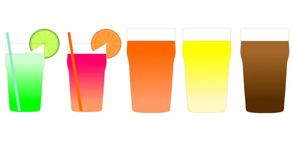 Cocktail en bier illustratie — Stockfoto