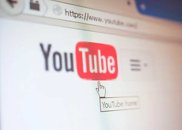 Situs web resmi YouTube — Stok Foto