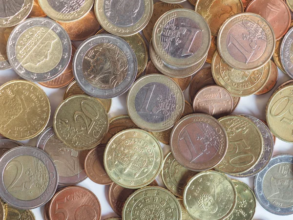 Monedas en euros —  Fotos de Stock