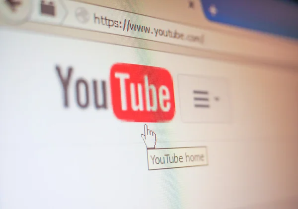 Situs web resmi YouTube — Stok Foto