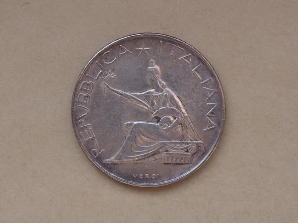 Italská mince 500 lir — Stock fotografie