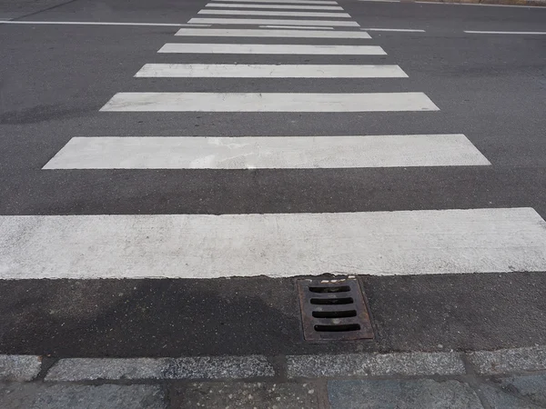 ゼブラ横断歩道の標識 — ストック写真