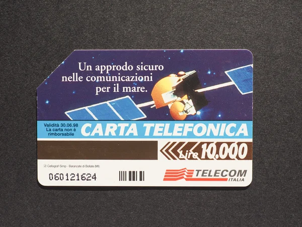 Italian phone card — Stock Photo, Image