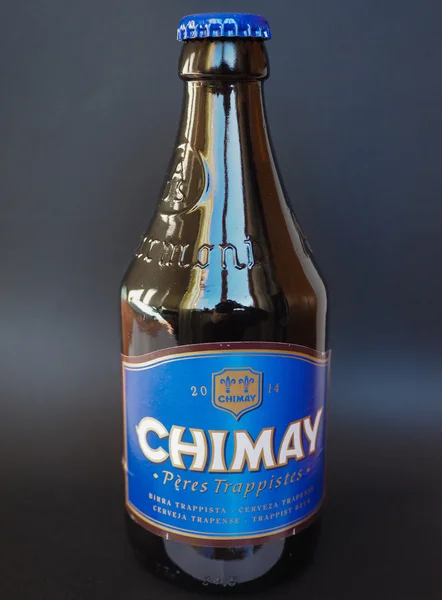 Chimay blue beer bottle — Stock Photo, Image