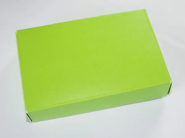 Caja de papel amarillo verde — Foto de Stock