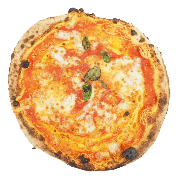 Margherita pizza isolata — Foto Stock