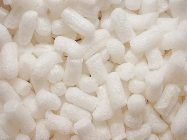 White polystyrene beads background — Stock Photo, Image