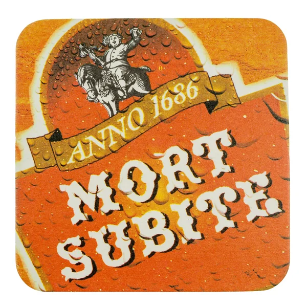 İzole Beermat içki coaster — Stok fotoğraf