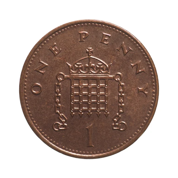 1 개의 페니 동전 — 스톡 사진