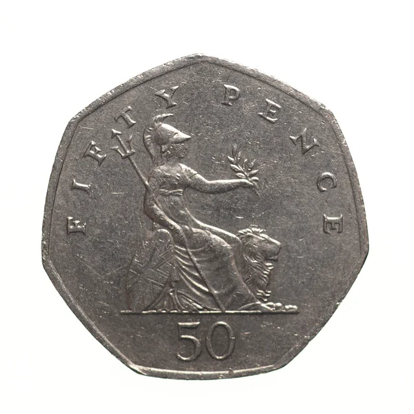 Moeda de 50 pence — Fotografia de Stock