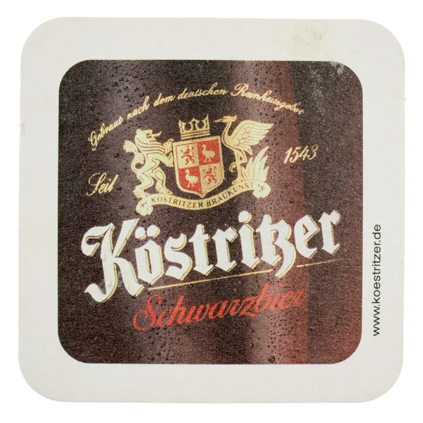 İzole Beermat içki coaster — Stok fotoğraf