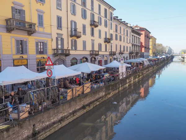 Naviglio Grande Milão — Fotografia de Stock