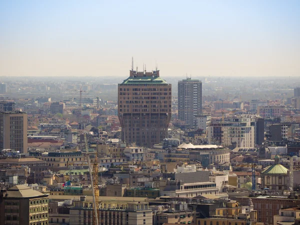 Luchtfoto van Milaan — Stockfoto