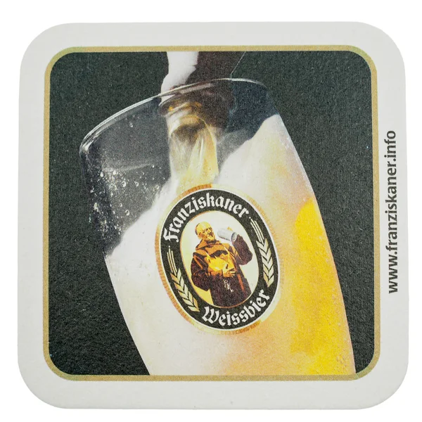 İzole Beermat içki coaster — Stok fotoğraf