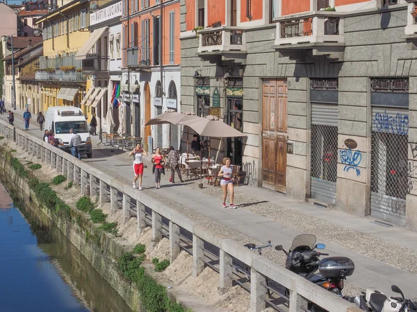 Naviglio grande Milaan — Stockfoto