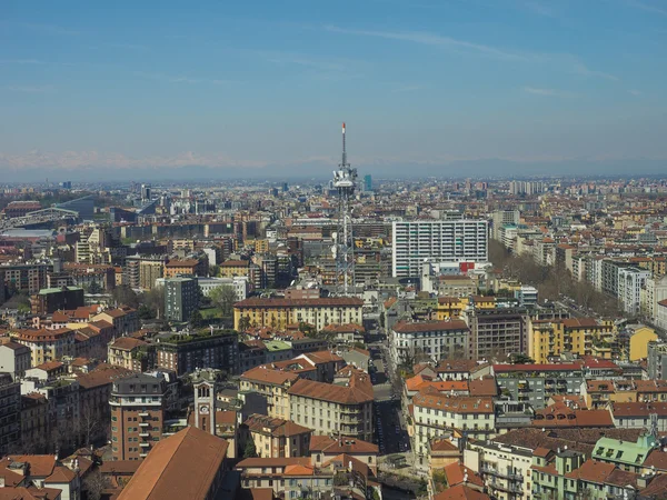 Luchtfoto van Milaan — Stockfoto