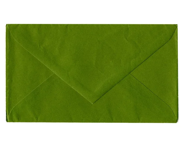 Envelope verde isolado — Fotografia de Stock