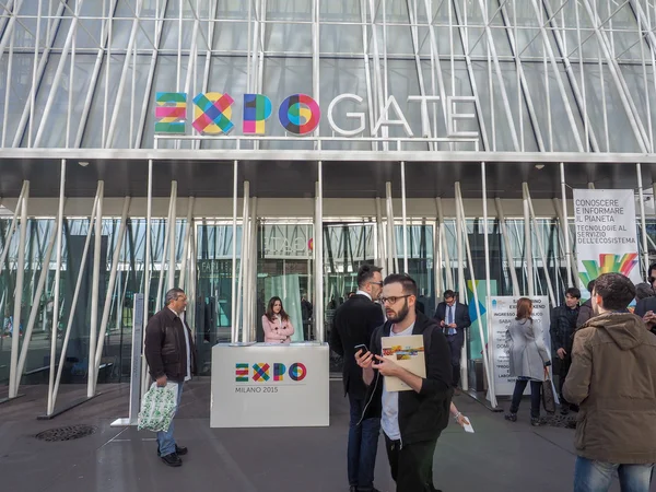 Expo Milano 2015 bayrakları — Stok fotoğraf