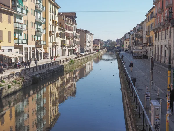 Naviglio grande Mediolan — Zdjęcie stockowe