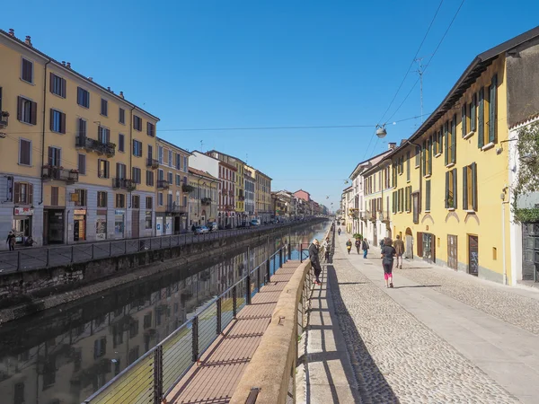 Naviglio grande Milánó — Stock Fotó