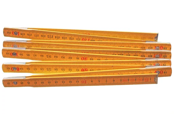Imperial and metric ruler isolated isolated — Stock Photo, Image