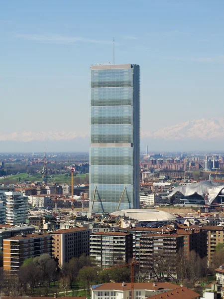 Luchtfoto van Milaan — Stockfoto