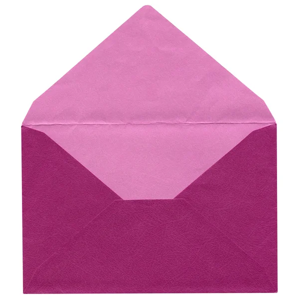 Envelope rosa isolado — Fotografia de Stock