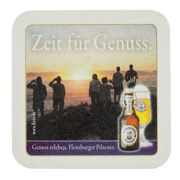 Beermat drink coaster  isolated — Stock Photo, Image
