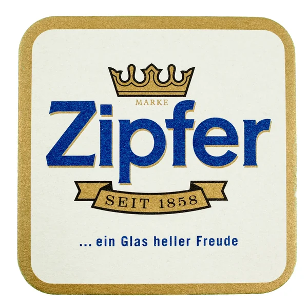 İzole Beermat içki coaster — Stok fotoğraf