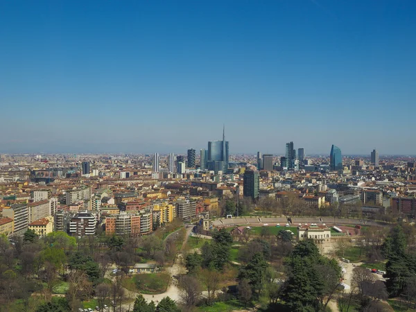 Letecký pohled na Milán — Stock fotografie