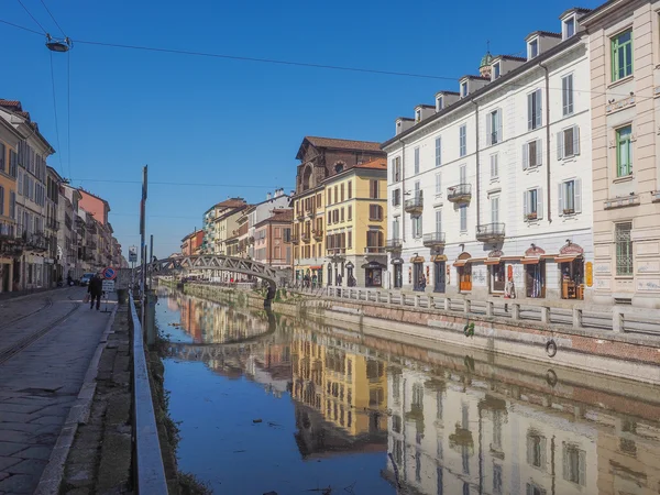 Naviglio grande Mediolan — Zdjęcie stockowe