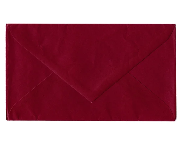 Enveloppe rouge isolée — Photo