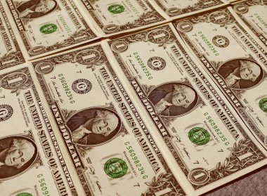 Retro görünüm Doları 1 dolar notları