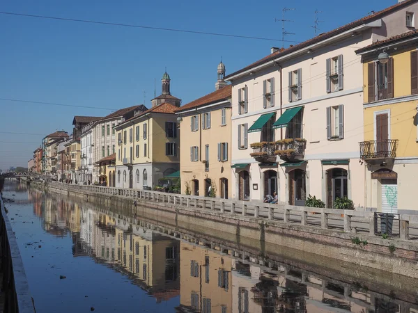 Naviglio grande Mediolan — Zdjęcie stockowe