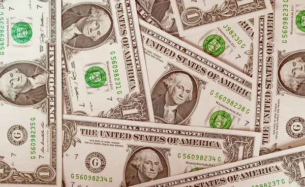 Ретро взгляд Доллар отмечает 1 доллар — стоковое фото