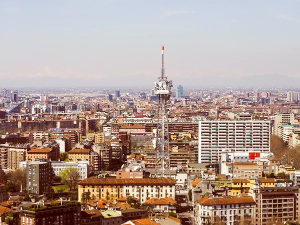 Vista aérea de Milán de aspecto retro —  Fotos de Stock