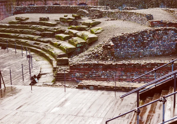 Retro wygląd Roman Theatre Turyn — Zdjęcie stockowe