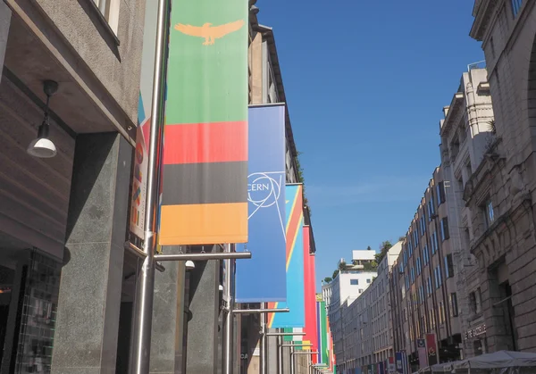 Expo Milano 2015 flags — Stock Photo, Image