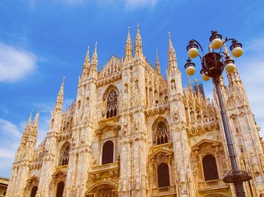 Retro görünüm milan Katedrali