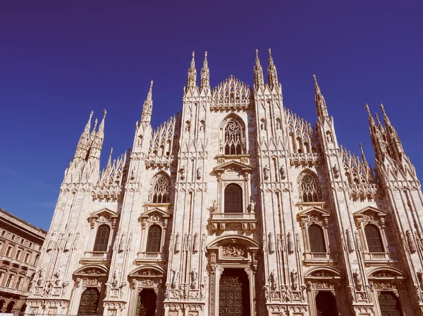 Retro look Milan Cathedral — Stock Photo, Image