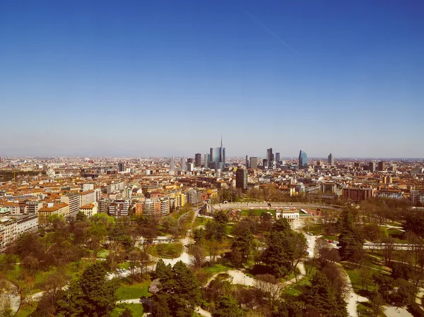Vista aérea de Milán de aspecto retro —  Fotos de Stock