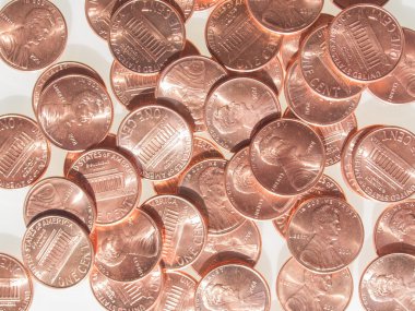 Doları 1 cent buğday kuruş kuruş paraları.